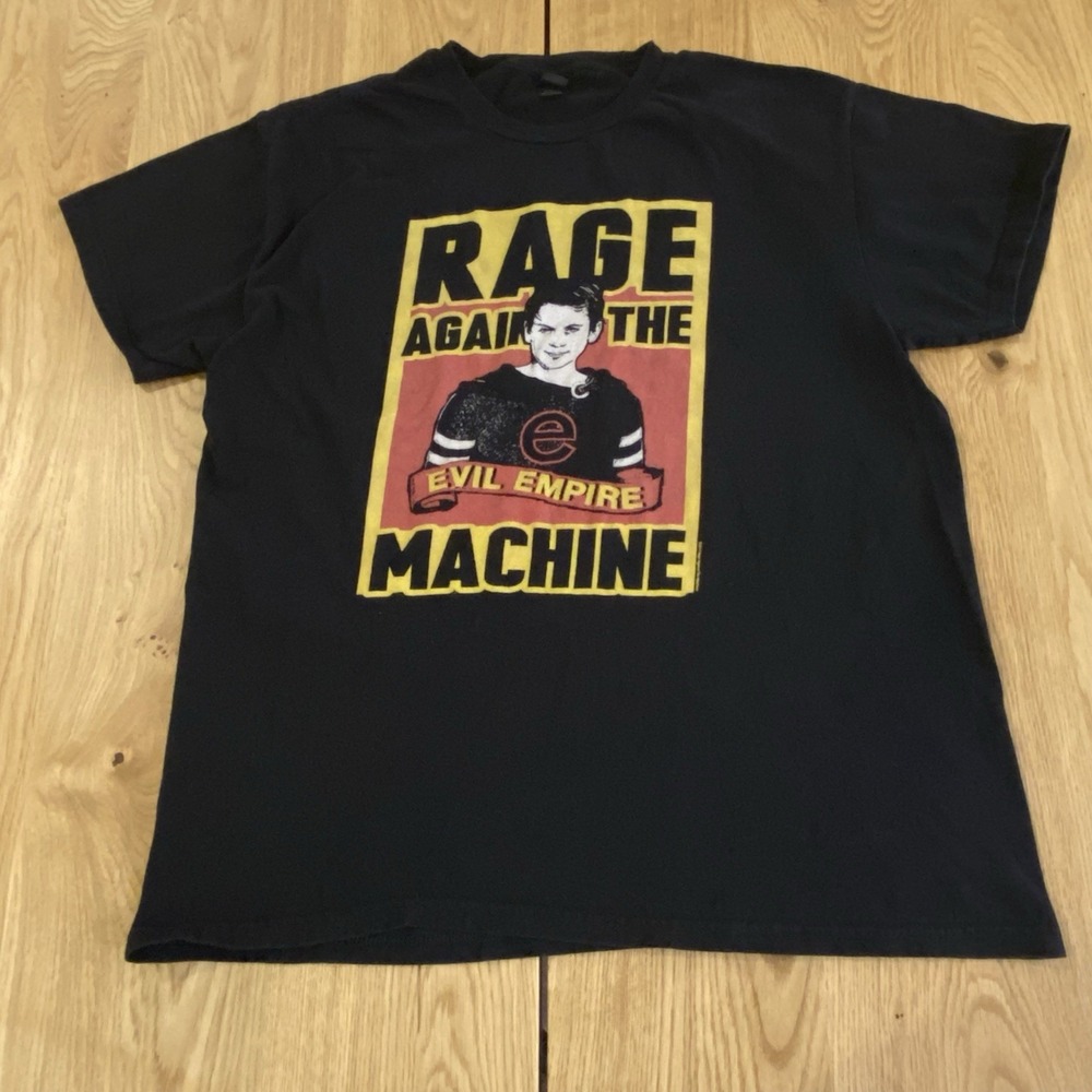 Rage Against The Machine T-Shirt‎ Mens L Black Evil Empire RATM Tee Band 90s